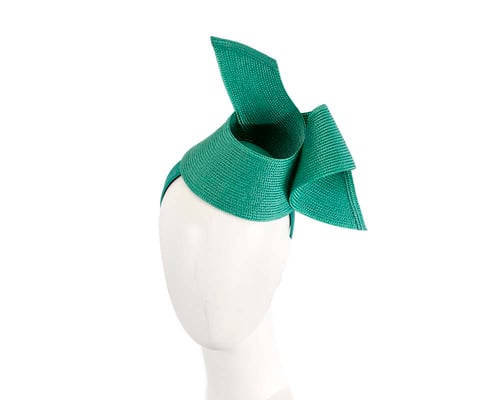 Modern teal fascinator by Max Alexander