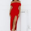 Isolde Off Shoulder Maxi Dress Red