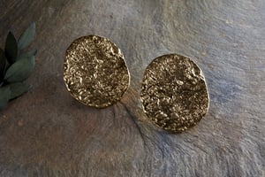 nkuku Oya Hammered Earrings | Gifting | One Size | Gold