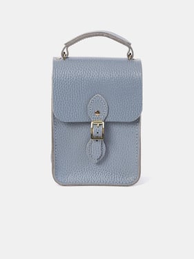 The Mini Binocular Bag - French Grey Celtic Grain