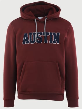 Brave Soul Austin Hoodie - Burgundy - XL