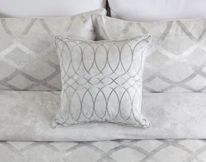 QE Home Metropolitan Square Cushion Cover, Geometric, Grey, 18" x 18"