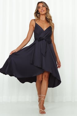 Fuel To My Fire Midi Dress Navy