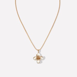 Iris Blossom Pendant Neckalce