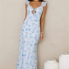 Rosé Midi Dress Blue