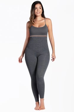 High Waisted Leggings Curvy Shaping - Gray / 2XL