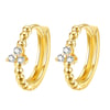 Trinity Huggie Hoop Earrings 14K Gold