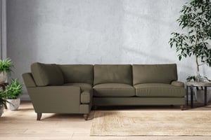 nkuku Marri Left Hand Corner Sofa | Make To Order | Grand | Recycled Cotton Moss