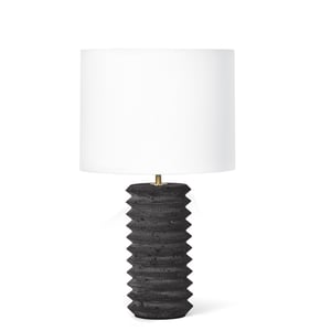 Noir Column Natural Stone Small Travertine Lamp