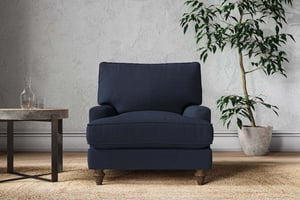 nkuku Marri Armchair | Make To Order | Brera Linen Indigo | No Colour