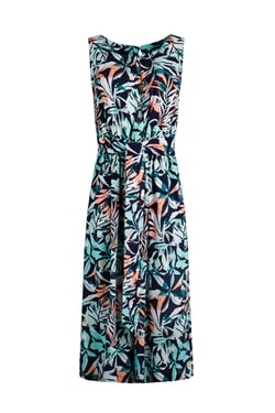 Weird Fish Nalani Printed Viscose Jumpsuit Aqua blue Size 22
