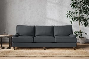 nkuku Marri Sofa | Make To Order | Super Grand | Recycled Cotton Thunder