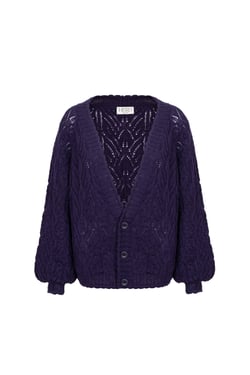 Wyre Cardigan in Damson