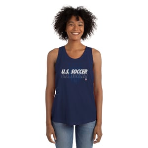 Women's New Era USWNT Glitter Open Back Navy Tank / XS
