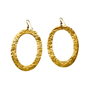Lana Oval Hoops Earrings - 24K Plated Gold