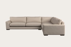 nkuku Guddu Right Hand Corner Sofa | Make To Order | Grand | Recycled Cotton Natural