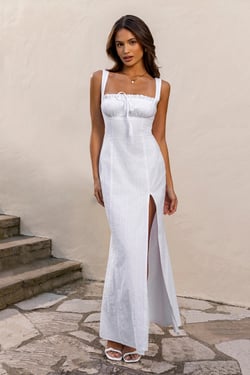 Shimmering Shore Maxi Dress White