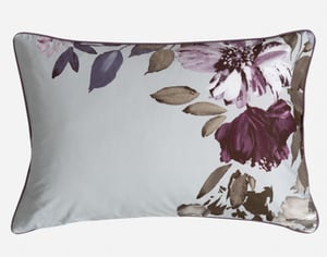 QE Home Fiona Pillow Sham, Botanical, Grey, King