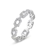 Jeulia Classic Chain Womens Ring Sterling Silver