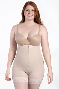 High Waist Shorts Sculpting - Nude / 5XL