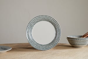 nkuku Juniper Drop Side Plate | Tableware | One Size | Cream & Juniper