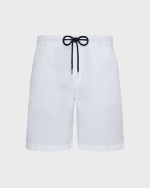 Vilebrequin - Men Jogging Gabardine Stretch Bermuda Shorts - Bermuda - Levant - White - Size 42