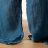 Peacock 100% Linen Loop Top Curtain (Single)