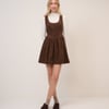 Brown Cord Cora Mini Pinafore Dress