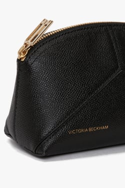 Victoria Beckham Mini Travel Pouch In Black Leather - ONE SIZE - Womens