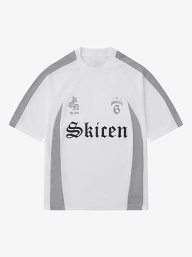 Thesupermade Gothic Font Jersey Street Rap T-Shirt - White / XL