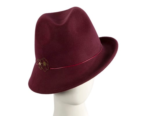 Max Alexander Wine Trilby – Felt Winter Fashion Hat