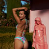 Retro Reef Swim Bottom Print