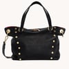 Hammitt Daniel Black Brushed Gold Red Zip Lrg