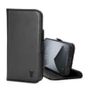 iPhone 12 / iPhone 12 Pro Leather Case (with stand function) - Black