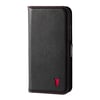 iPhone 11 Pro Max Leather Case (with stand function) - Black with Red Detail