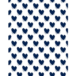 Sweethearts Indigo Wallpaper