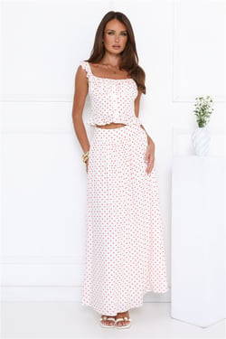 Trendsetters Hour Polka Dot Set White