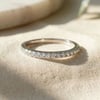 Diamond Moissanite Crystal Sterling Silver Ring - P