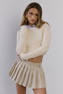 The Exclusive Cable Knit Sweater Cream