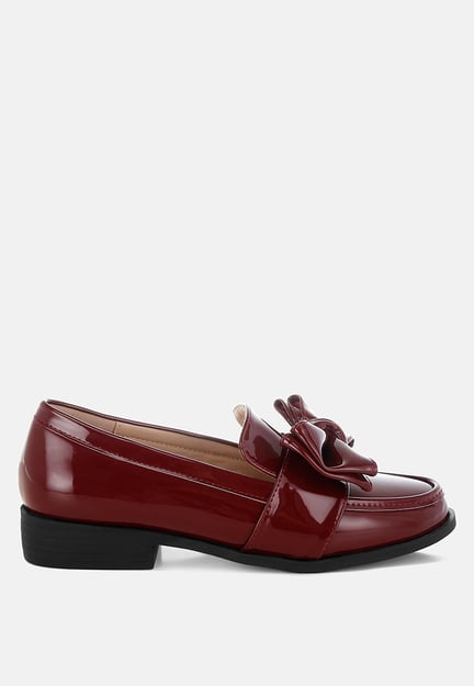 ARAMINTA Classic Chunky Bow Loafers