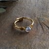 nkuku Marai Labradorite Ring | Gifting | One Size | Labradorite & Gold