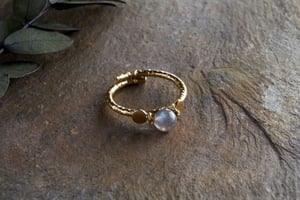 nkuku Marai Labradorite Ring | Gifting | One Size | Labradorite & Gold