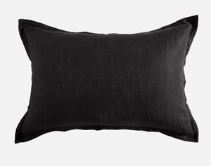 QE Home Raven Pillow Sham, Black, Queen