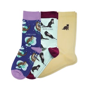 The Otter 3 Pack Bamboo Sock Set | UK Adult 7-11