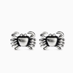 Jeulia "Feisty Crab" Sterling Silver Earrings