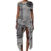 STRIPED ROSE DRESS - M