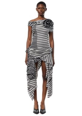 STRIPED ROSE DRESS - XL