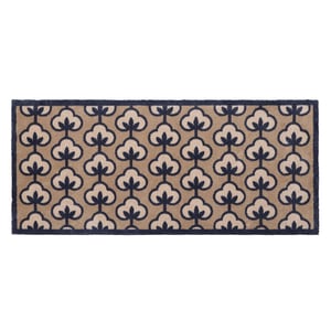 Retro Flower Neutral Washable Runner - 65x150cm