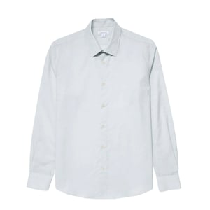 Sunspel Cotton Cashmere Shirt Light Blue