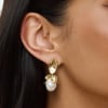 Pearl Tulips Earrings Gold